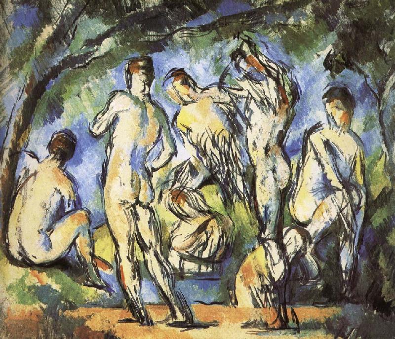 Paul Cezanne were seven men and Bath